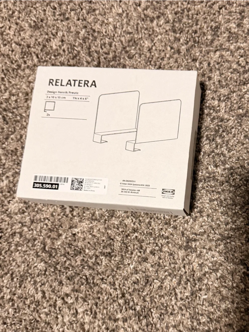 NEW 2 IKEA sets of book ends Relatera green